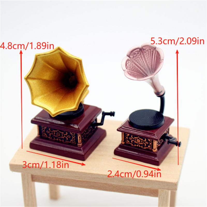 Kids Toys Vintage - Dollhouse Vintage Phonograph Miniatures Model Living