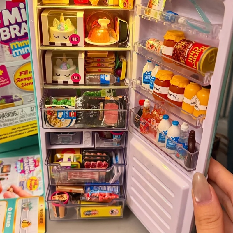 Kids Toys Brands - Mini Brands Fill The Fridge Playset,