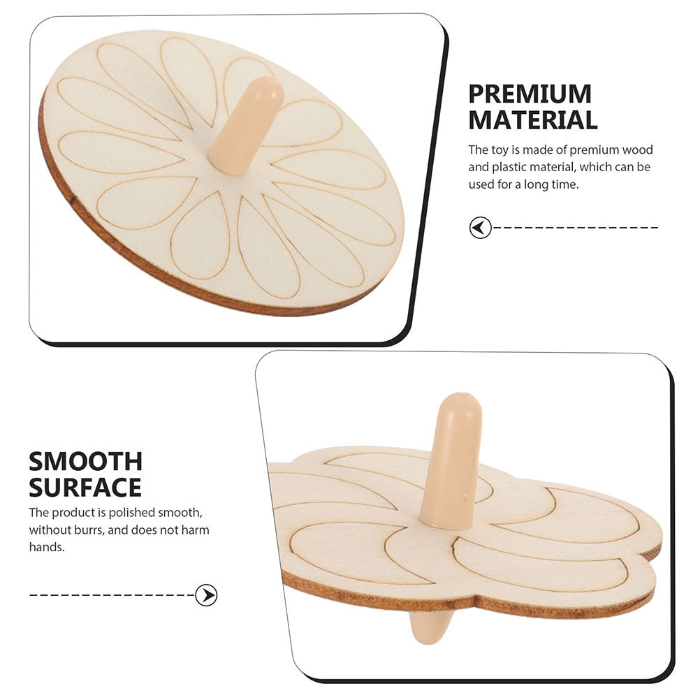 24Pcs Wooden Gyro Unfinished D - Spin Top Gyro Toy ulasan dan harga