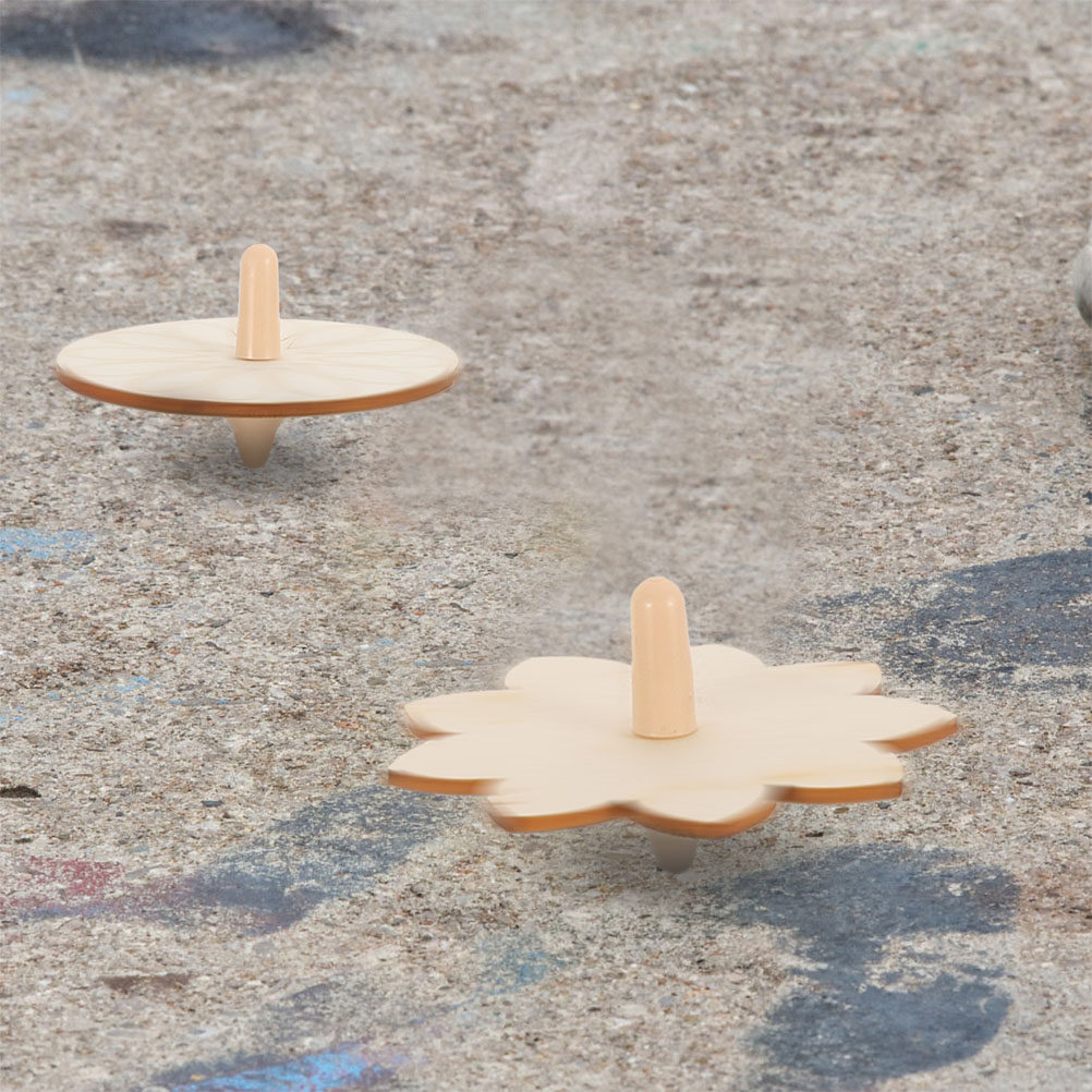 24Pcs Wooden Gyro Unfinished D - Spin Top Gyro Toy ulasan dan harga