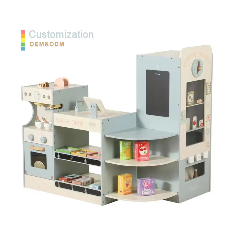 Kids Wooden Grocery Store Play - Kids Toys Vending Machine ulasan dan harga