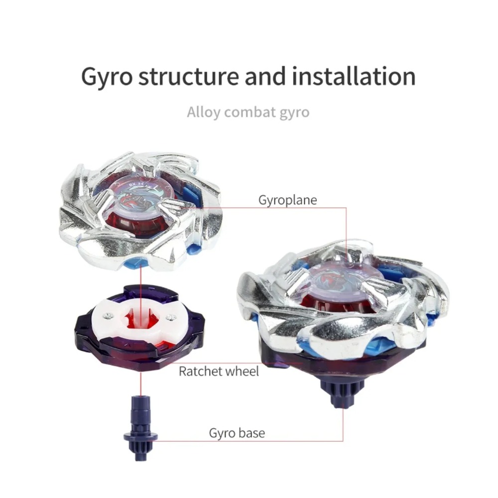 BX-34 Silver Blue Cobalt Drago - Spin Top Gyro Toy ulasan dan harga