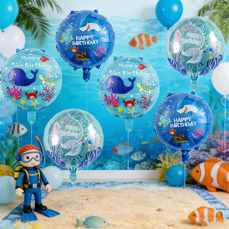 6pcs Ocean Theme Party Balloon - Water Balloon Set ulasan dan harga