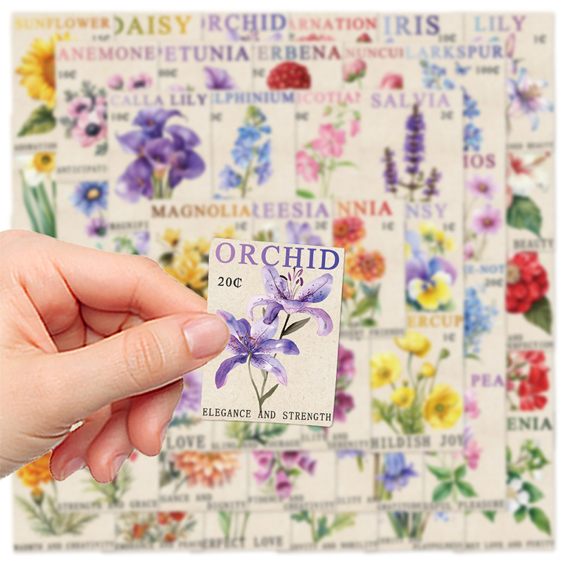 50PCS Vintage Flower Postage S - Kids Toys Vintage ulasan dan harga