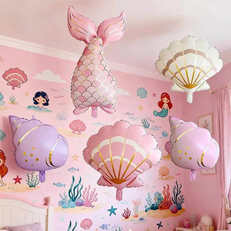 5PCS Mermaid Birthday Decor Se - Water Balloon Set ulasan dan harga