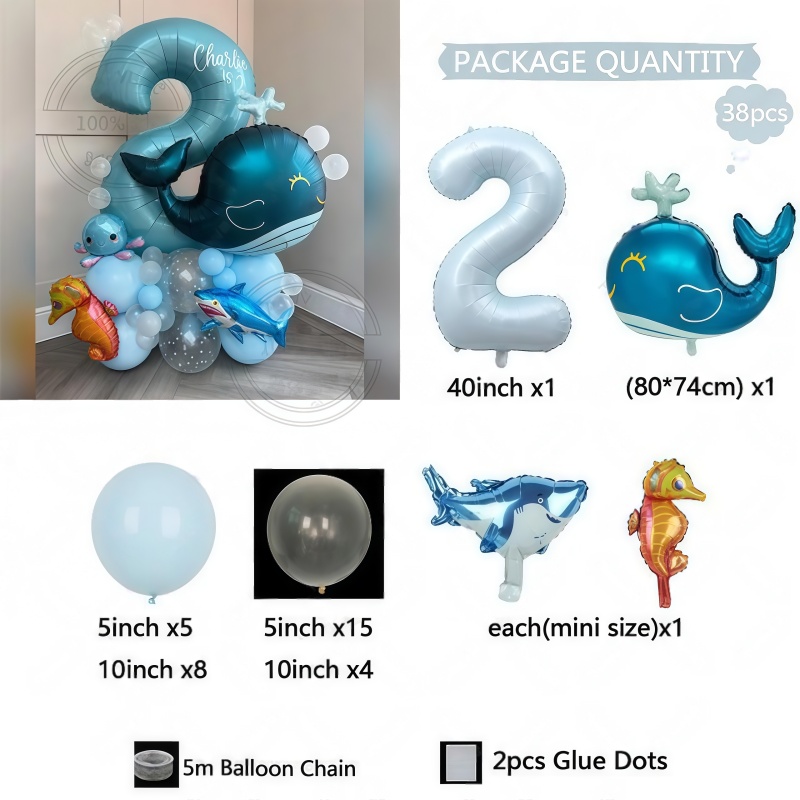 38Pcs Ocean Animal Themed Birt - Water Balloon Set ulasan dan harga